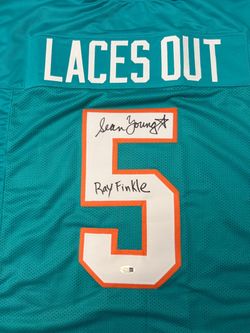 🏈 Sean Young JSA Witnessed ✍️ Autographed Miami Dolphins Ray Finkle Jersey 🎬