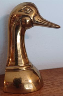 #1632, Brass Duck Head book/door.