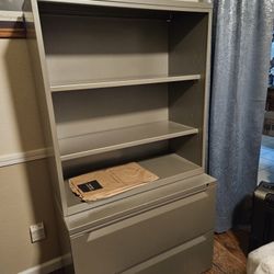 Herman Miller Bookshelf and 2 Drawer File Cabinet 