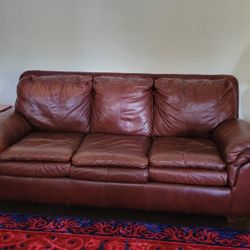 Dark Brown Leather Couch