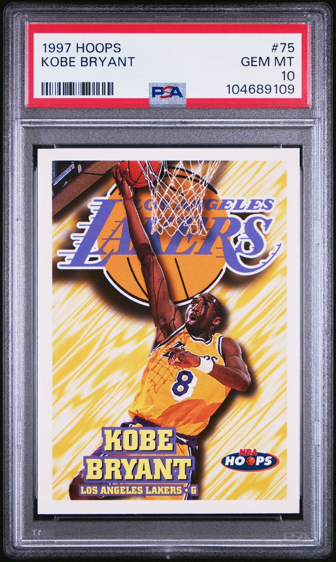 1997 Hoops Kobe Bryant #75 PSA 10 Los Angeles Lakers