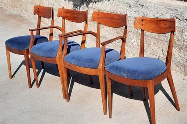 various VINTAGE Mid Century Modern DINING SETS, DINING TABLES, DINING CHAIRS, American and Danish made, TEAK and WALNUT woods and More