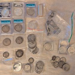 Silver Coins Proof Dollars 1 Troy Ounce 5 oz Morgan Peace 