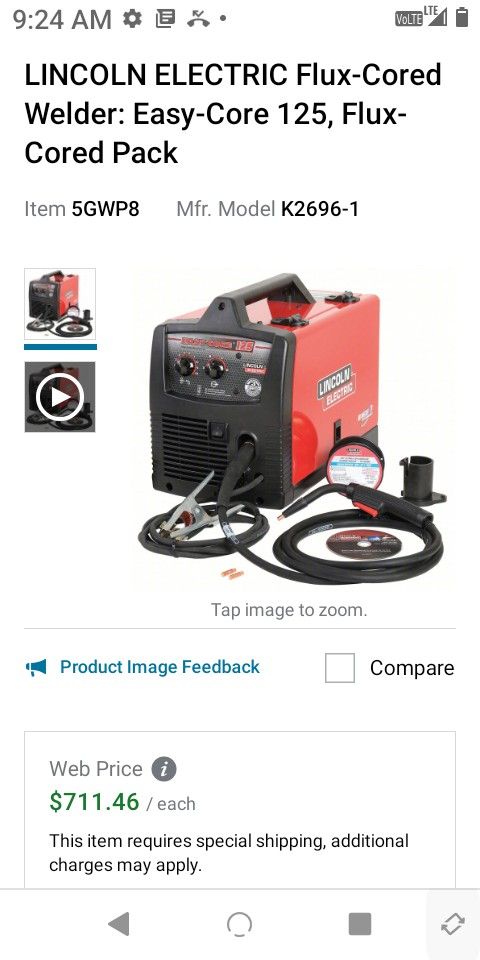 Like New, Lincoln Electric 125 HD Weld-Pak Welder