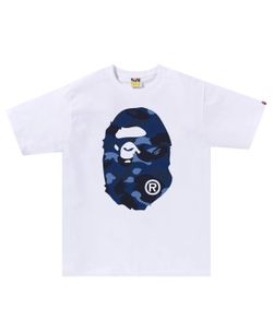 BAPE White Blue Camo Big Ape Head Tee
