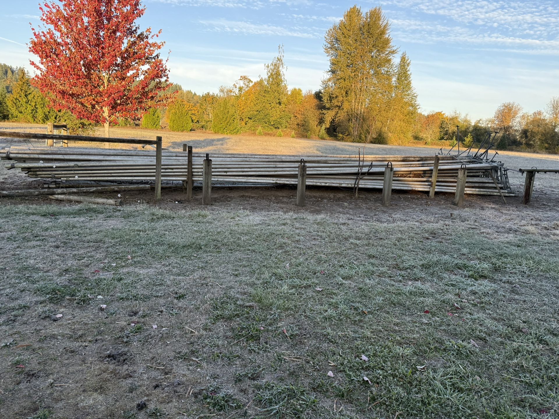 Irrigation Pipe With Fittings And End Caps
