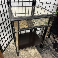 Pier 1 End Table Nightstand with Storage Drawer