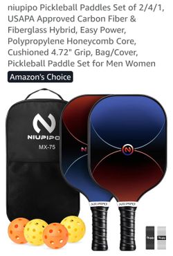 Niupipo MX-75 Pickleball Paddle Set of 2