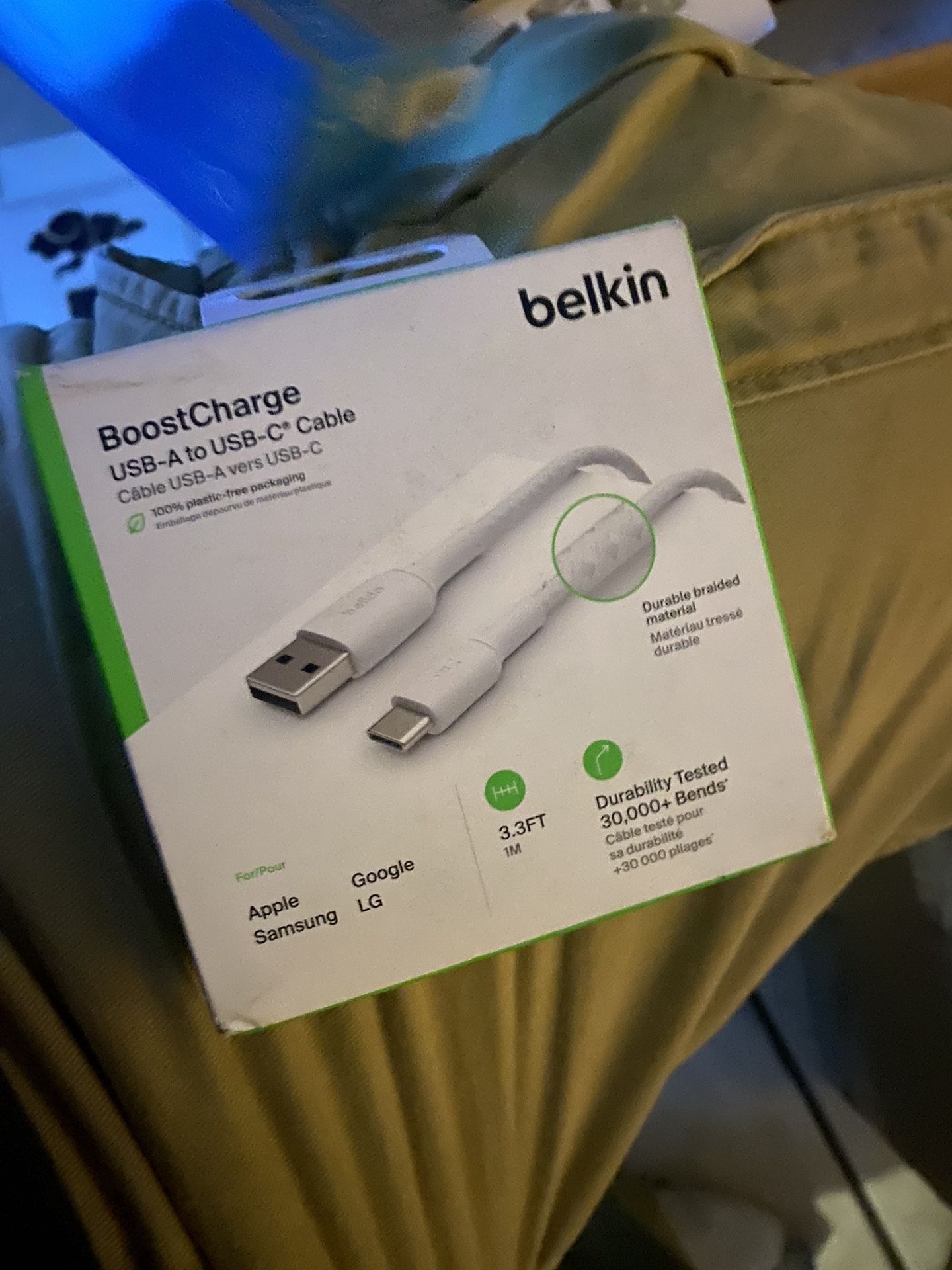 Belkin - Boost Charger USB A To USB C Cable 