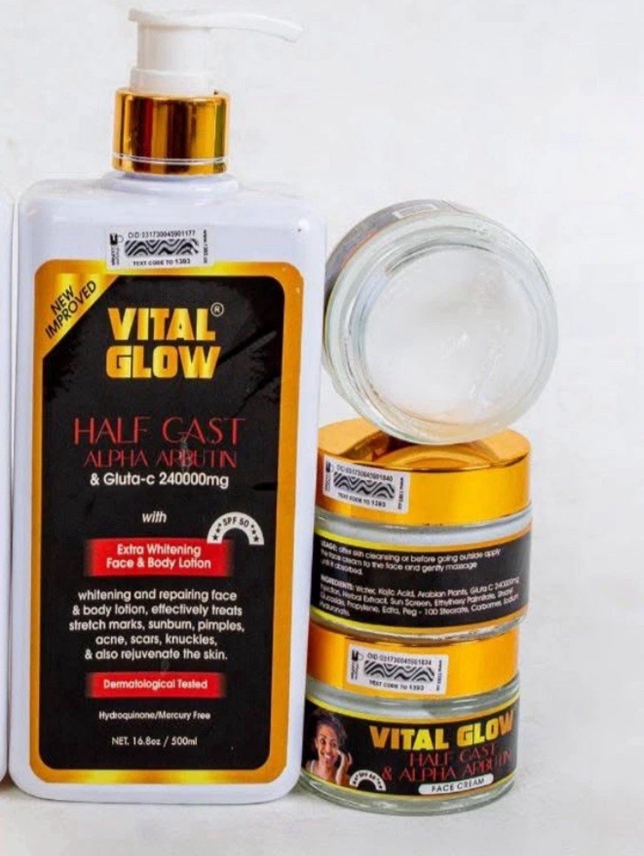Vital Glow Lotion With Face Cream 2 In 1 Set
