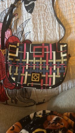 Trina Turk Patterned Crossbody Saddle Bag. Y2K