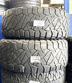 📍 2 Matching Used Tires LT35X12.50R17 NITTO RIDGE GRAPPLER ALL TERRAIN OFF-ROAD TRUCKS JEEPS 35X12.5R17