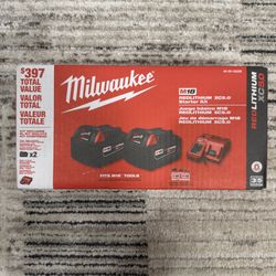 Milwaukee 5.0 Batteries And Charger