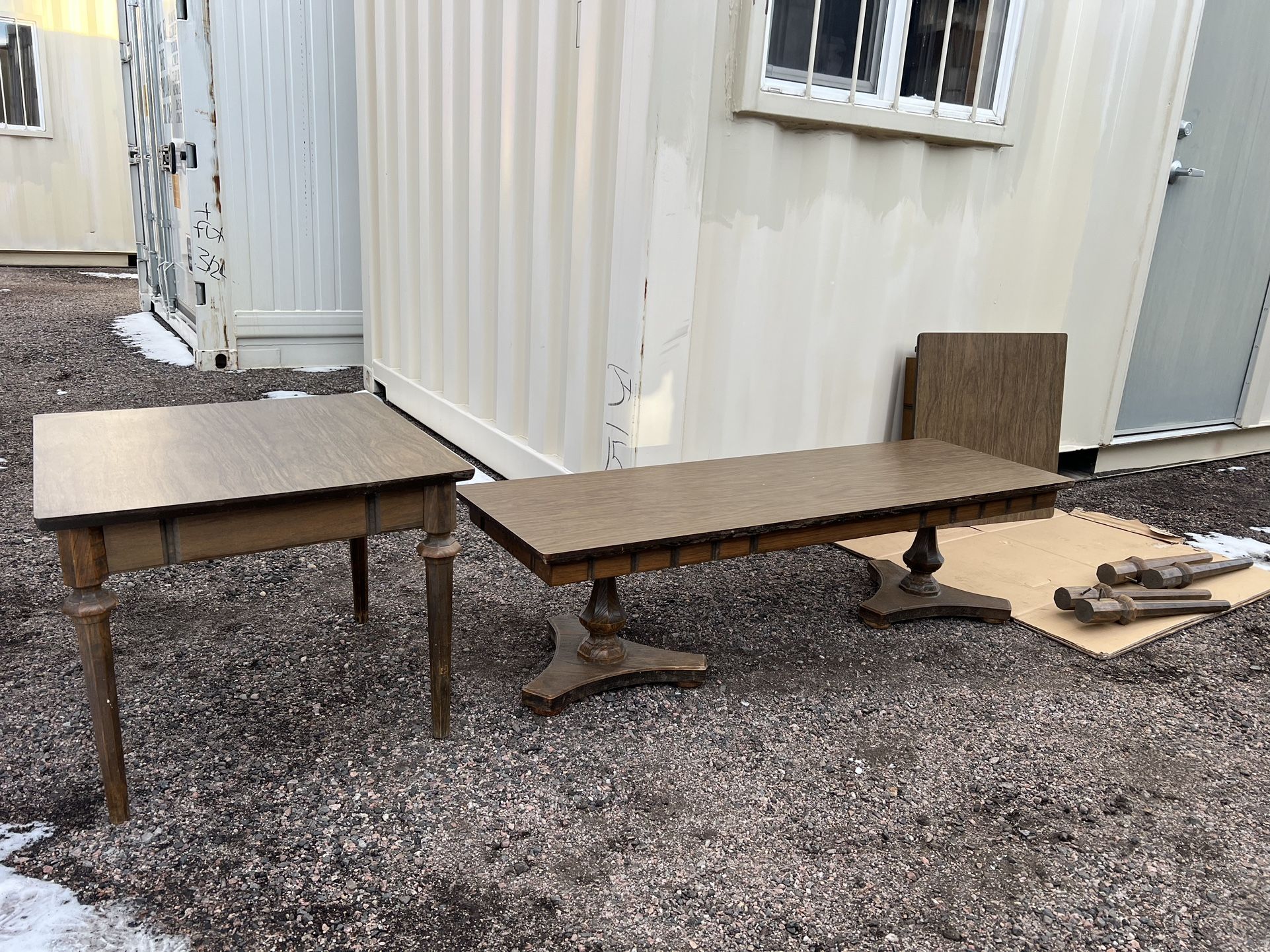 2 Vintage Matching Formica End Tables and Coffee Table 
