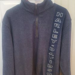 Blue Harley Davidson zip up fleece pullover size small Seattle