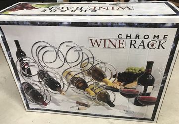 Chrome wine rack