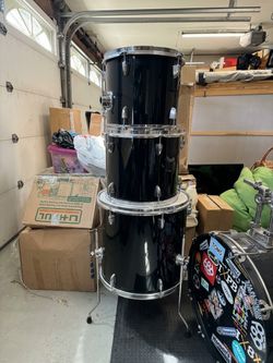 Gammon Percussion 4-Piece Drum Shell Pack (Gloss Black) – Clean
