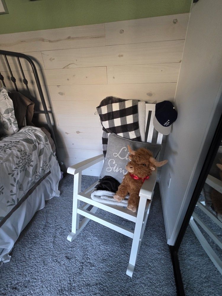 White Wooden Rocking Chair
