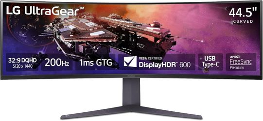 Office move sale - LG 45GR75DC-B Ultragear 45-Inch Curved Monitor