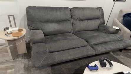 Ashley 2-Seat Power Reclining Sofa – Charcoal Gray