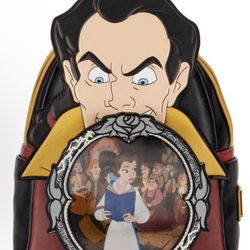 Loungefly Disney Beauty And The Beast Gaston Villain Lenticular Backpack 