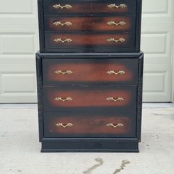 2 Piece Tall Boy Dresser H36x35x19 H20x34x21