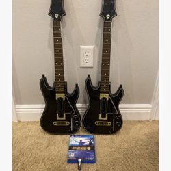 Guitar Hero PS4 Bundle   2 Guitars, I Disc And 1 Dongle 