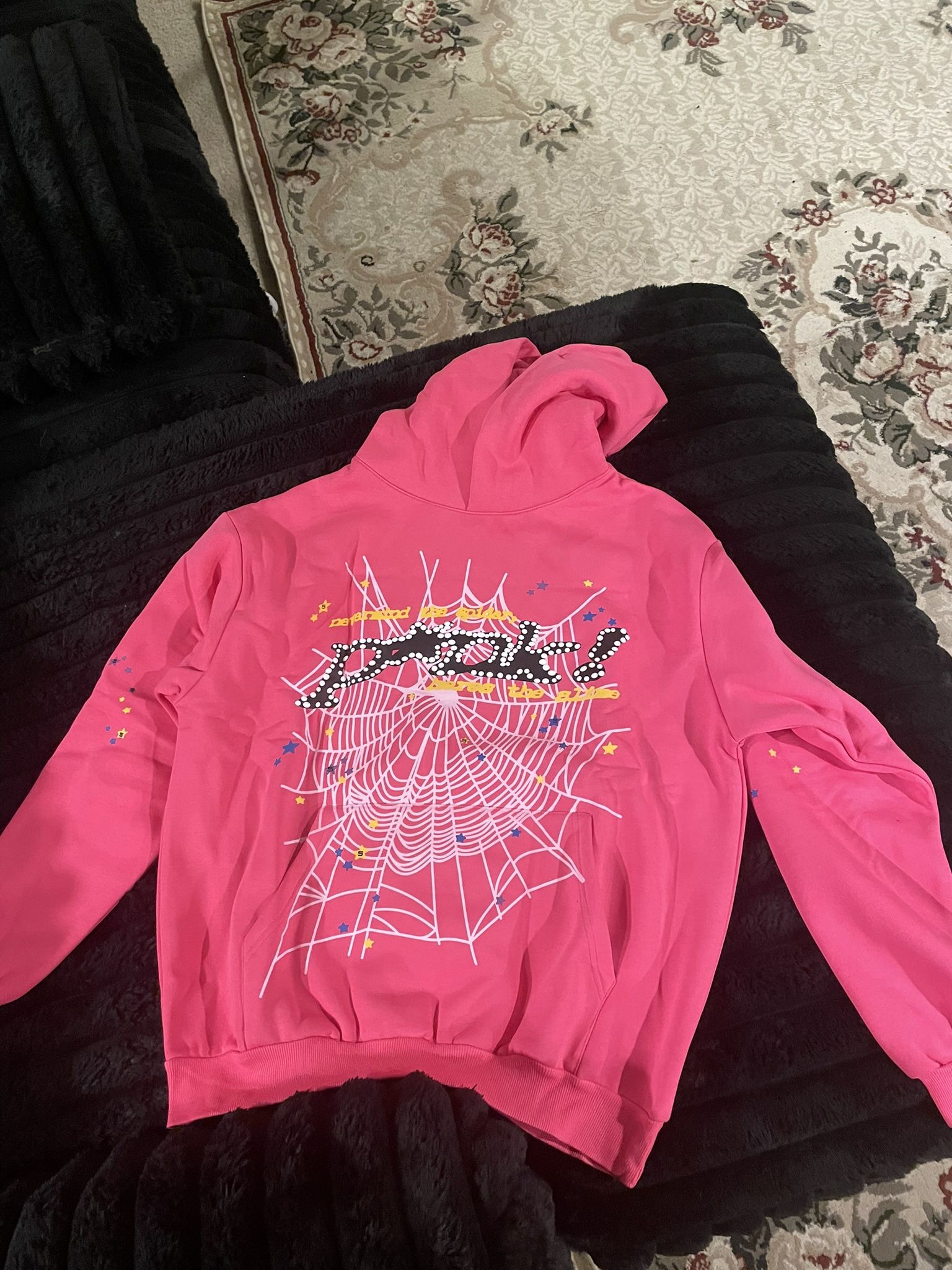 Size L Pink Sp5der Hoodie