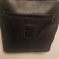 Long champ lthr & cloth blk