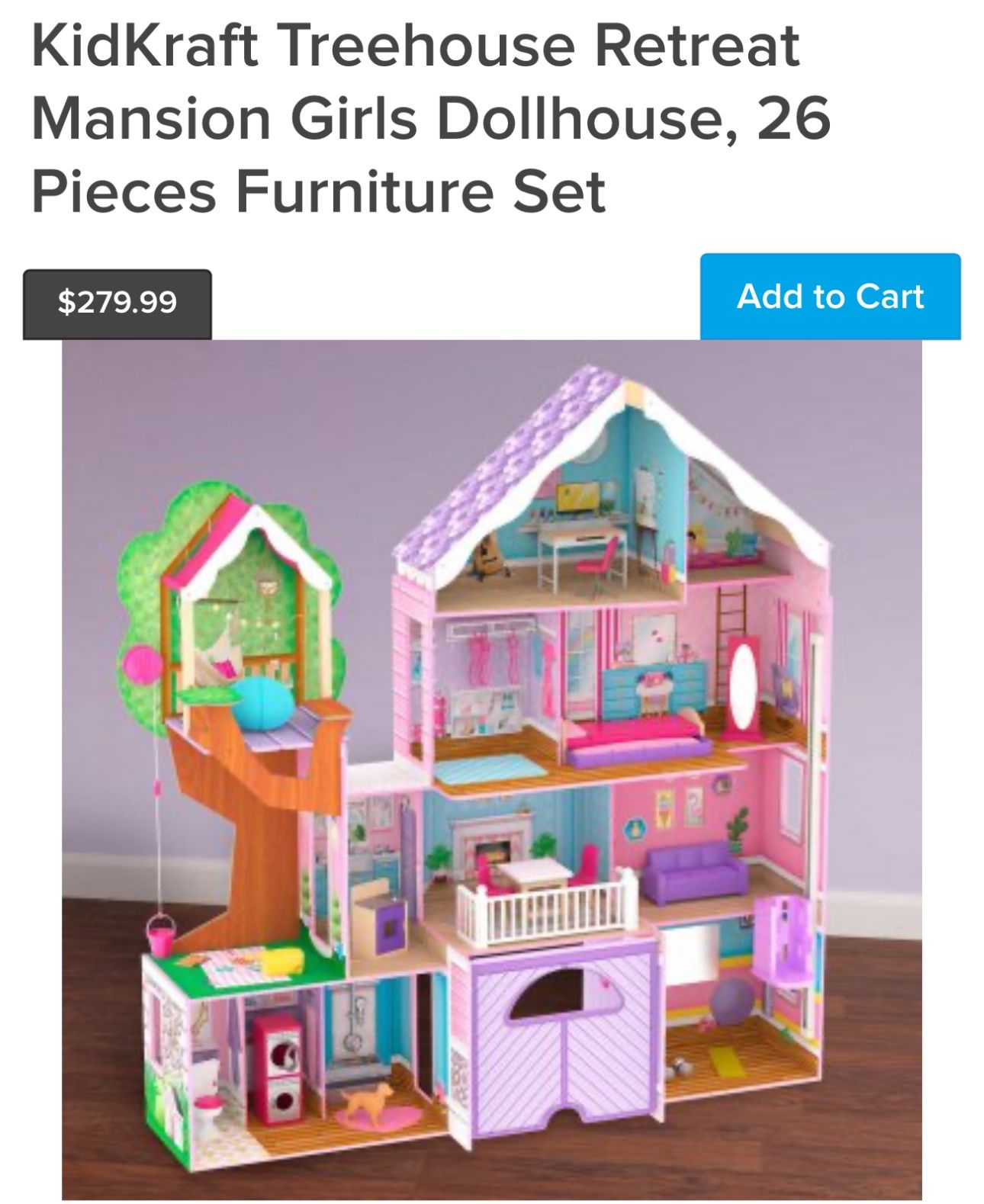 KidKraft Treehouse Retreat Mansion Girls Dollhouse