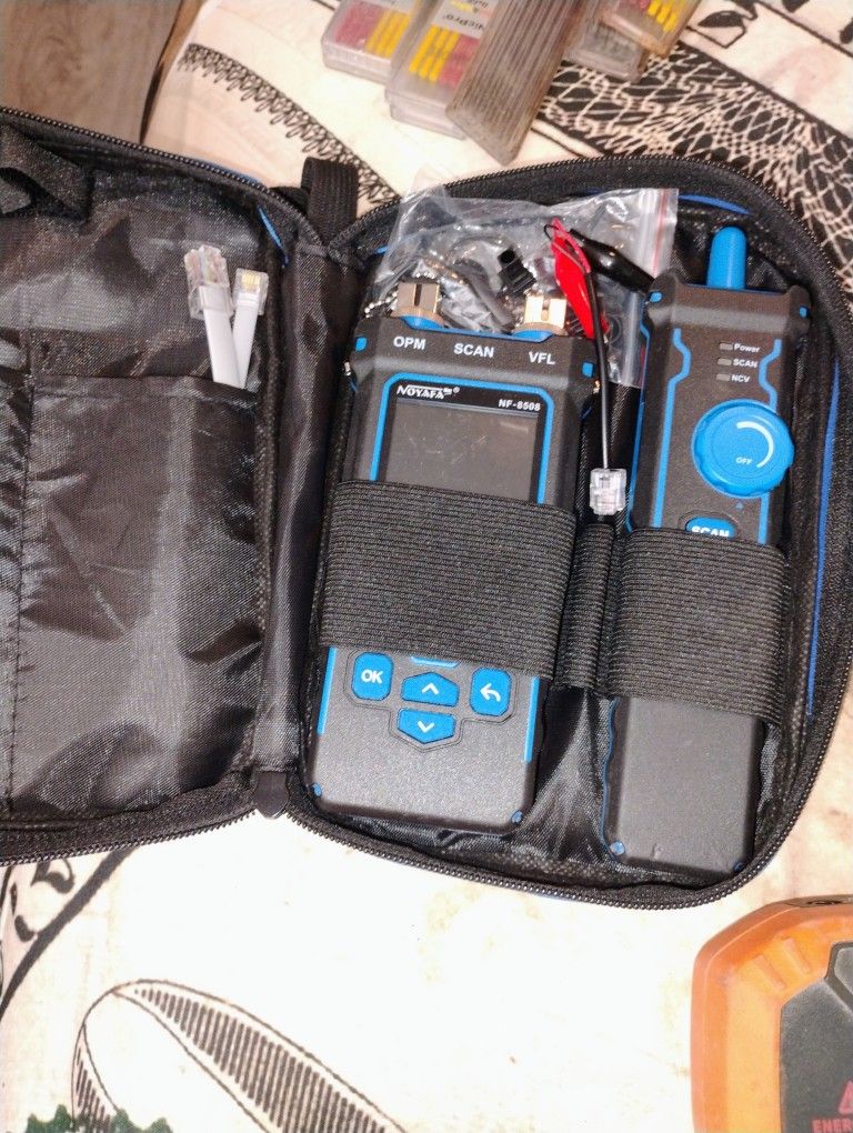 Network Cable Tester with Optical Power Meter, RJ45 Ethernet Tester, PoE Wire Tracer, Fiber Tester