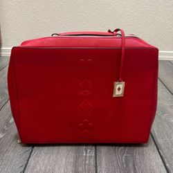 Estée Lauder Red Faux Leather Makeup Bag/Case