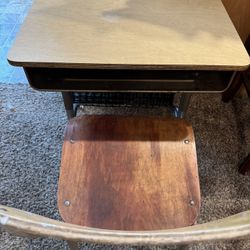Old School Desk And Chair