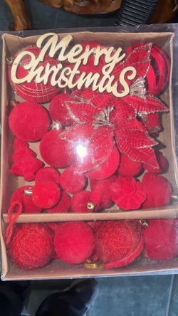 New 38pcs Christmas velvet Tree Decoration $10 