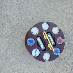 Vintage Poker Caddy Set