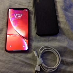 Apple iPhone XR 128 GB in (Product) RED W/ CHARGER for Sale