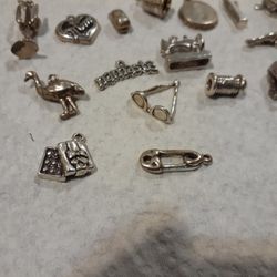 Sterling Silver Pendants 27 Pieces
