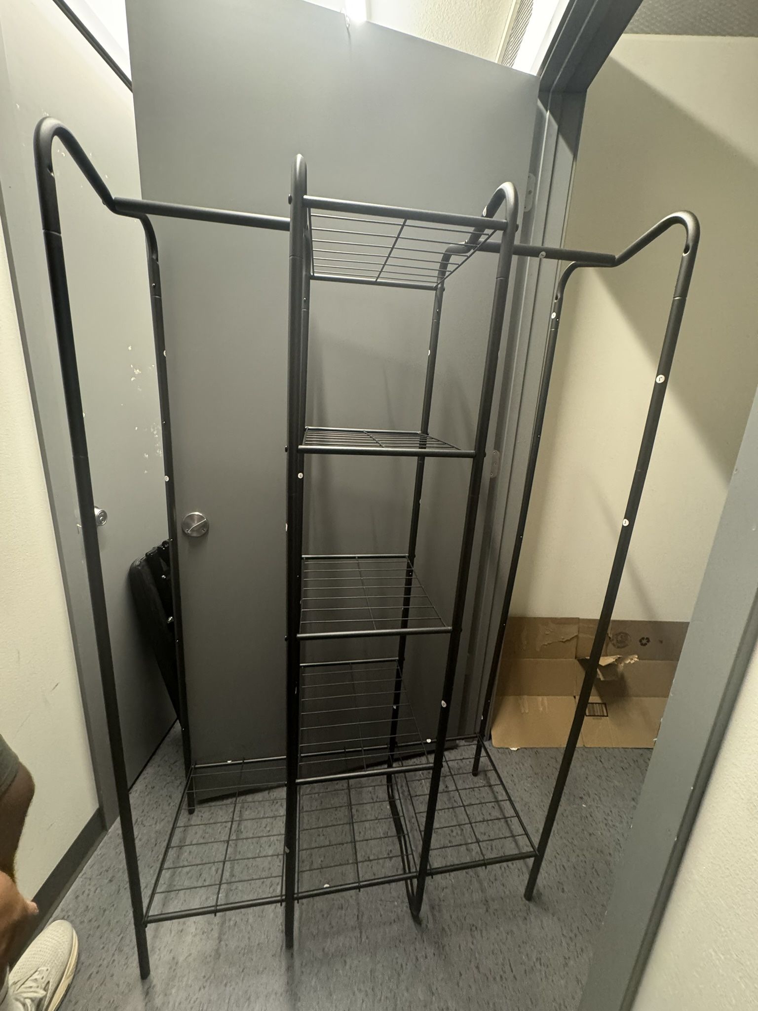 Wire Shelving Clothes Rack, Large Size 62"H x 37.99"W x 15.36"D, 550LBS Capacity, Suitable for Hang