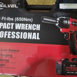 Silvel Cordless Impact Wrench 4.0Ah - Red