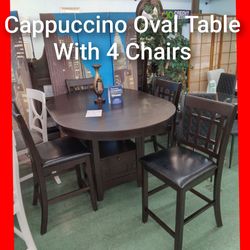 😍 5pcs Counter Height Table Set