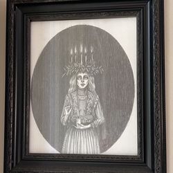 The Ghost of Christmas Past -  Saint Lucia - Dark Art Victorian ORIGINAL Drawing - RARE!