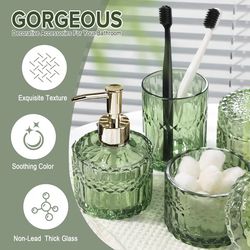 Beautiful glass bathroom set