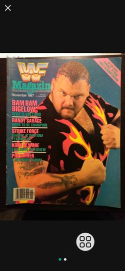 WWF MAGAZINE VINTAGE BAM BAM BIGELOW NOVEMBER 1987 WWE WCW ECW LEGEND