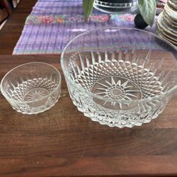 Vintage Arcoroc France Glass Bowl Set – Large & Small, Made in France
