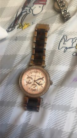 Michael Kors Rose Gold Tortoise Watch