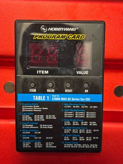Hobbywing LED ESC Program Card
