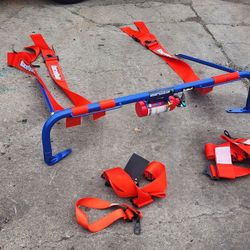 MUSTANG race Harness Bar With RACEQUIP BELTS