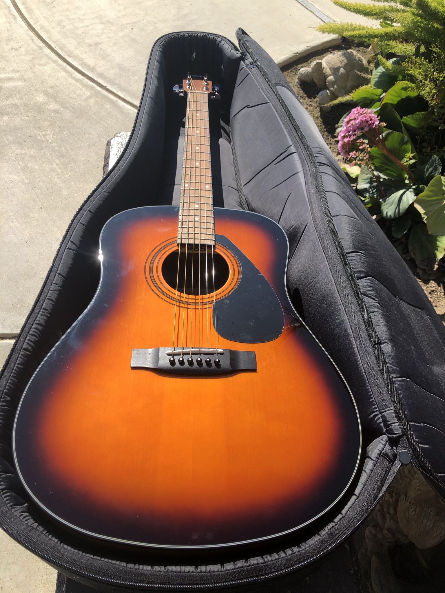 Acoustic Guitar With Case…(Yamaha )