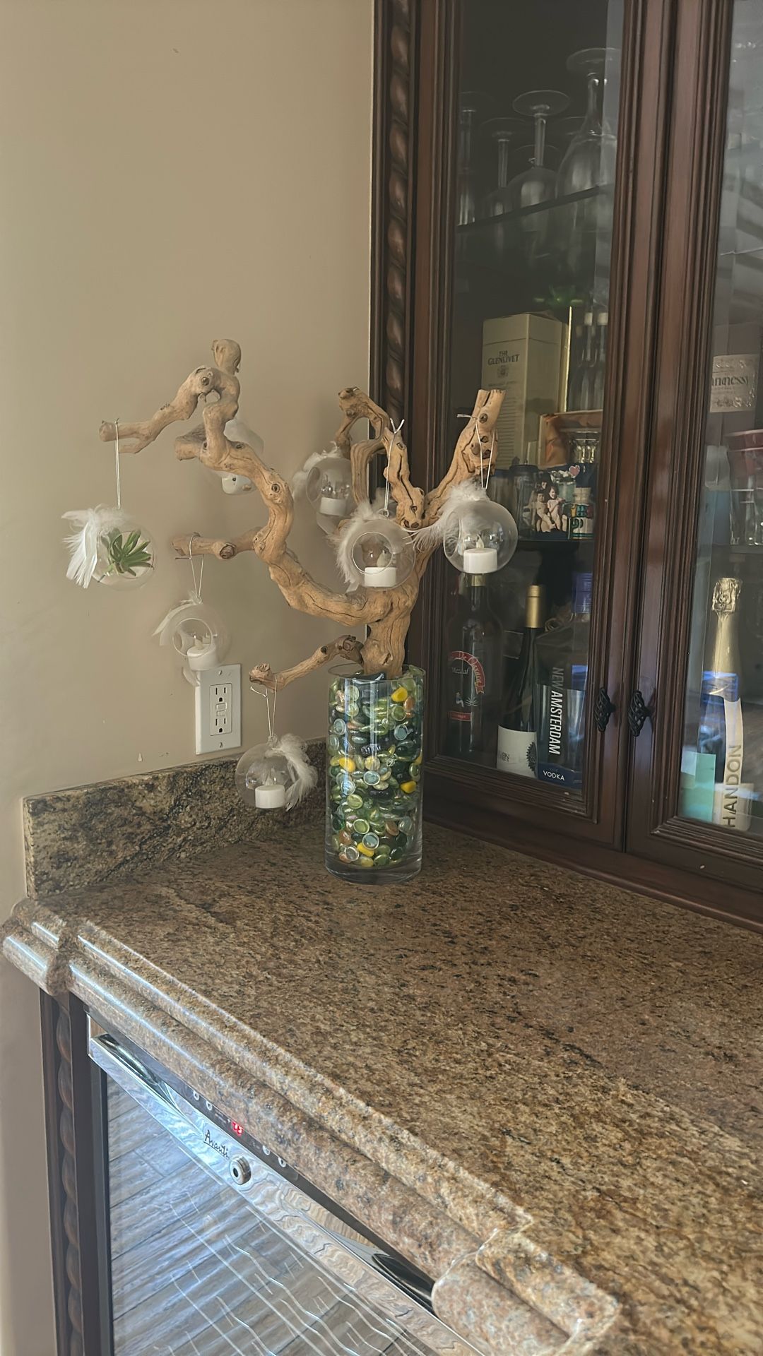 Candle Holder With Glass Vase