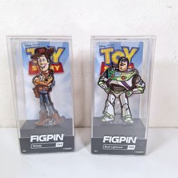FigPin Disney Pixar Toy Story 4 : #194 Woody & #195 Buzz Lightyear Collectible Pins 